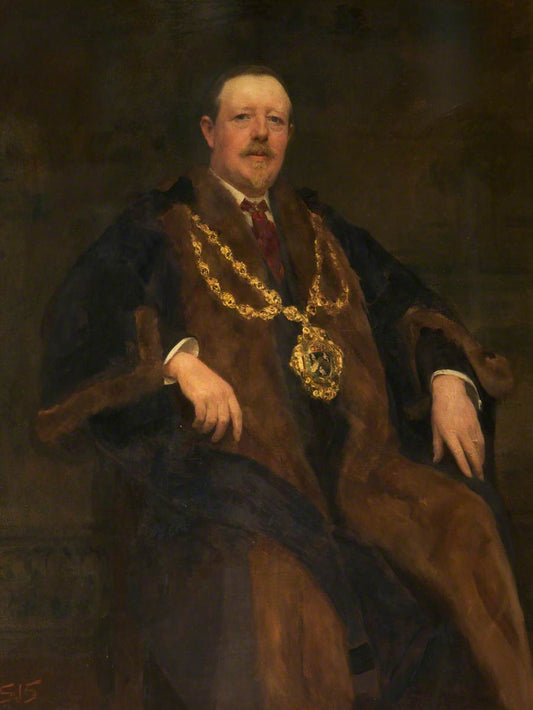 Joseph Smith, Mayor of Oldham, vintage artwork by Solomon Joseph Solomon, 12x8" (A4) Poster