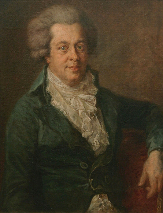 Edlinger Mozart, vintage artwork by Johann Georg Edlinger, 12x8" (A4) Poster