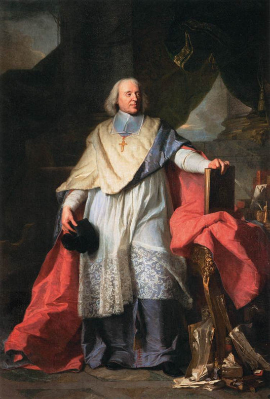 Jacques-Benigne Bossuet, vintage artwork by Hyacinthe Rigaud, 12x8" (A4) Poster