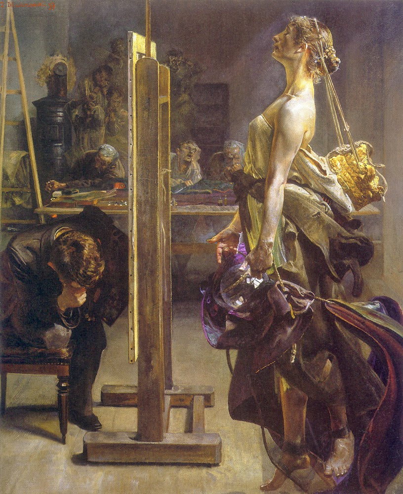 Painter's inspiration by Jacek Malczewski,A3(16x12")Poster