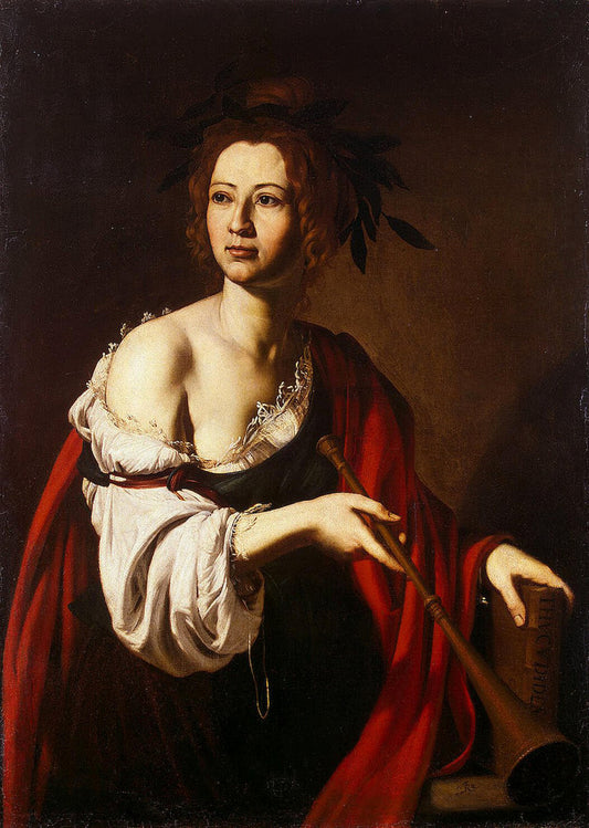 Allegory of History, vintage artwork by Jusepe de Ribera, 12x8" (A4) Poster