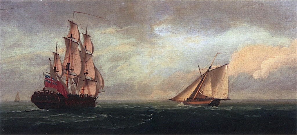 The British Frigate H.M.S. , vintage artwork by Francis Swaine, 12x8" (A4) Poster