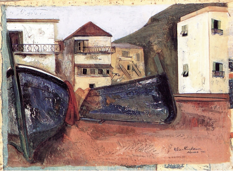 On the Beach at Alassio, vintage artwork by Felix Nussbaum, 12x8" (A4) Poster