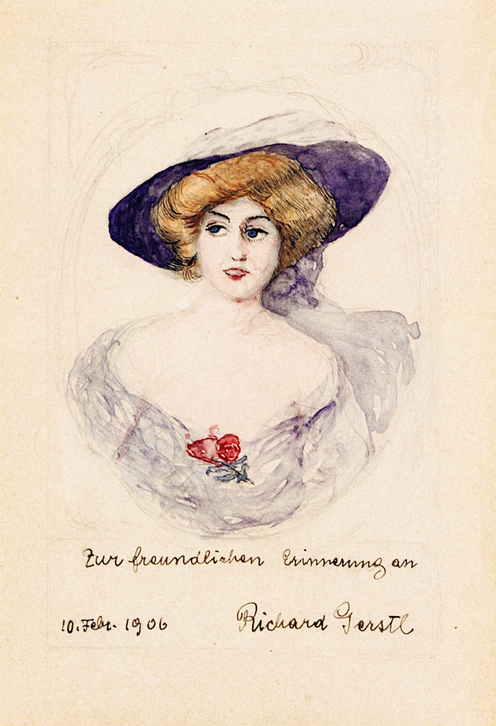 Idealized Portrait of Trude Geiringer by Richard Gerstl,16x12(A3) Poster