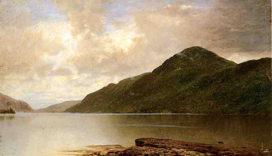 Black Mountain, Lake George, vintage artwork by John Frederick Kensett, A3 (16x12") Poster Print