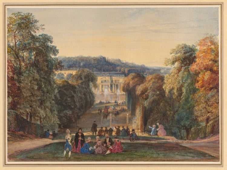 In the Park of Saint-Cloud, vintage artwork by Constant Troyon, A3 (16x12") Poster Print