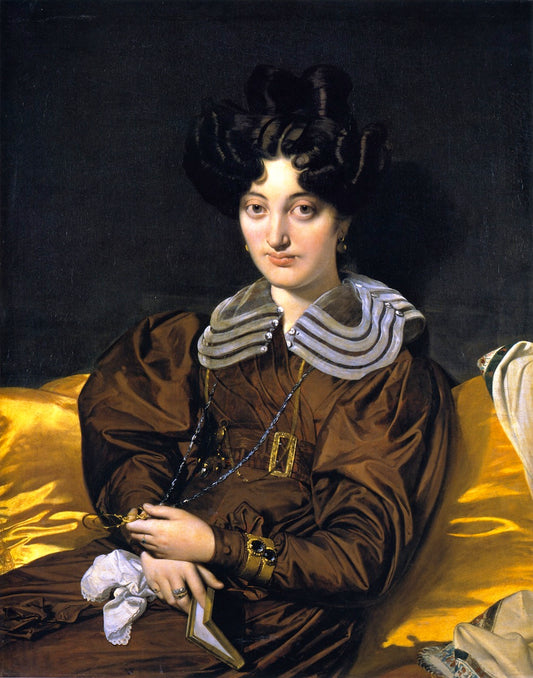 Madame Marie Marcotte (Marcotte de Sainte-Marie), vintage artwork by Jean-Auguste-Dominique Ingres, 12x8" (A4) Poster