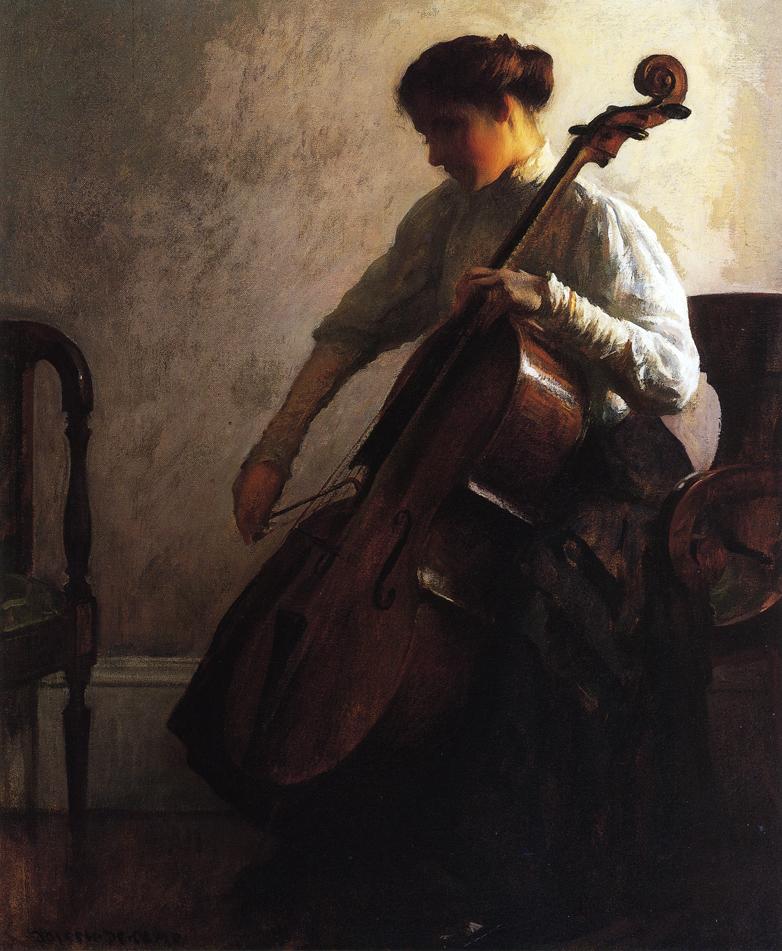 The Cellist by Joseph Rodefer DeCamp,A3(16x12")Poster