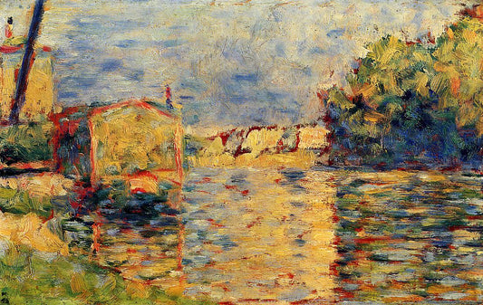 River's Edge, vintage artwork by Georges Seurat, 12x8" (A4) Poster