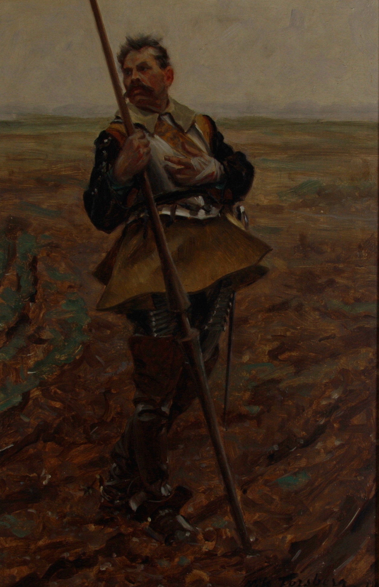 Gustaf II Adolf, vintage artwork by Nils Forsberg, 12x8" (A4) Poster