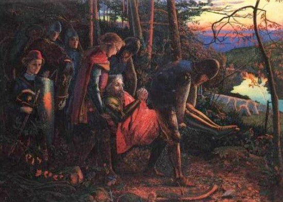 The Knight of the Sun (reduced version), vintage artwork by Arthur Hughes, 12x8" (A4) Poster