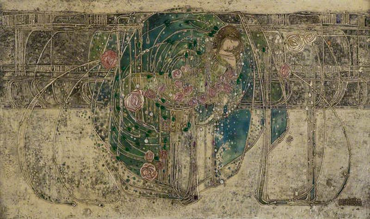 Sleeping Princess, vintage artwork by Margaret MacDonald, 12x8" (A4) Poster