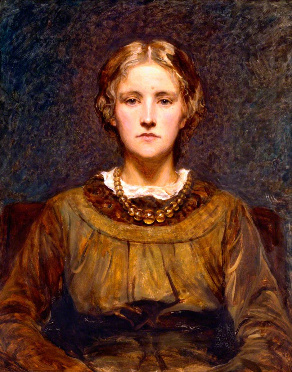 Jennie Stanford, vintage artwork by Hubert von Herkomer, 12x8" (A4) Poster