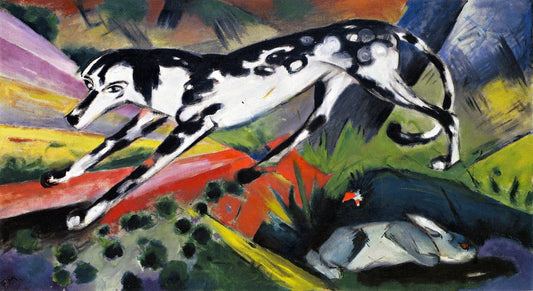 The Fear of the Hare by Franz Marc,16x12(A3) Poster