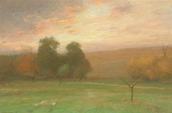 At Sunset, vintage artwork by J. Francis Murphy, 12x8" (A4) Poster
