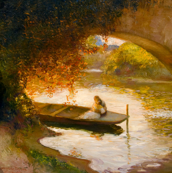 Sous l arche vintage artwork by Gaston La Touche A3 16x12