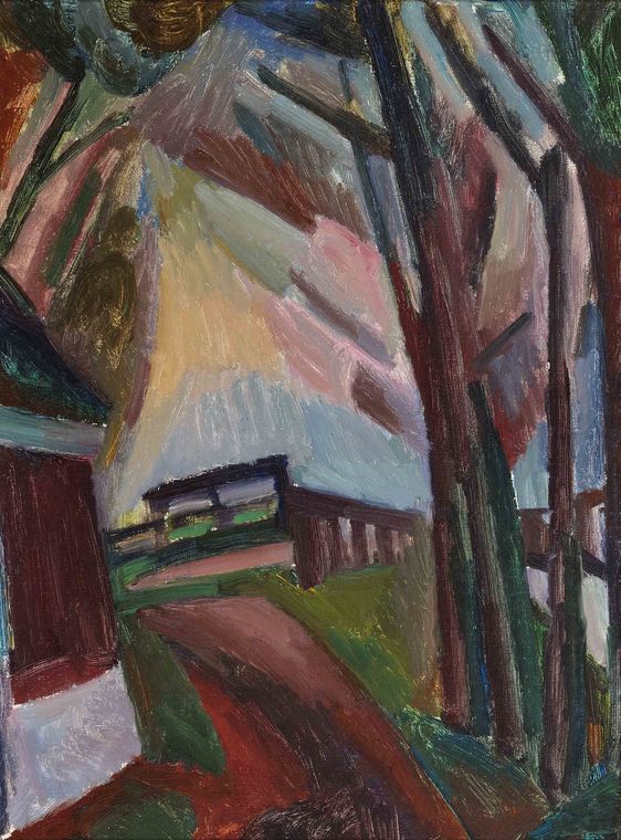 Bergen Landscape, vintage artwork by Leo Gestel, 12x8" (A4) Poster