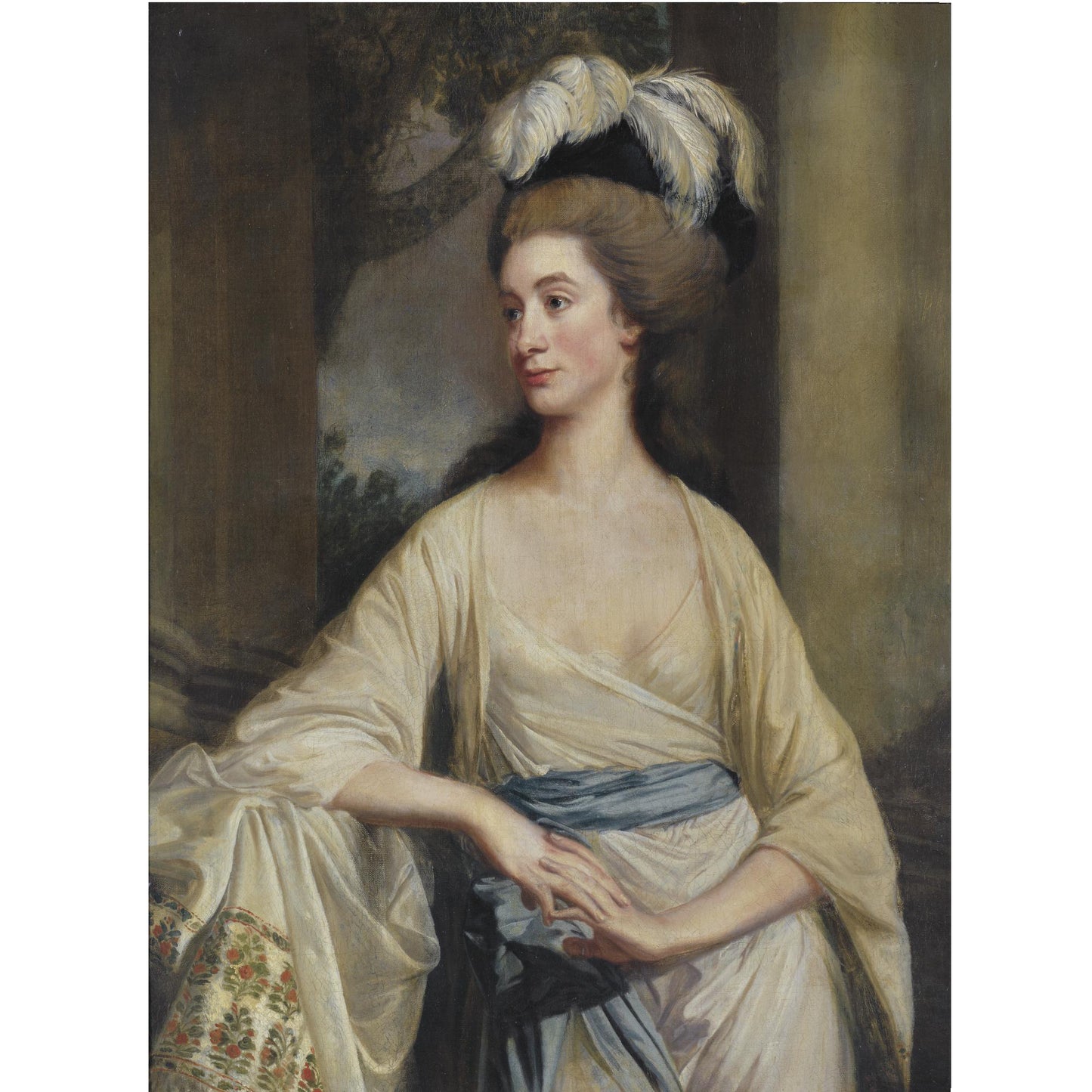 Portrait of Eliza Fitzgerald, vintage artwork by Sir Nathaniel Dance-Holland, 12x8" (A4) Poster