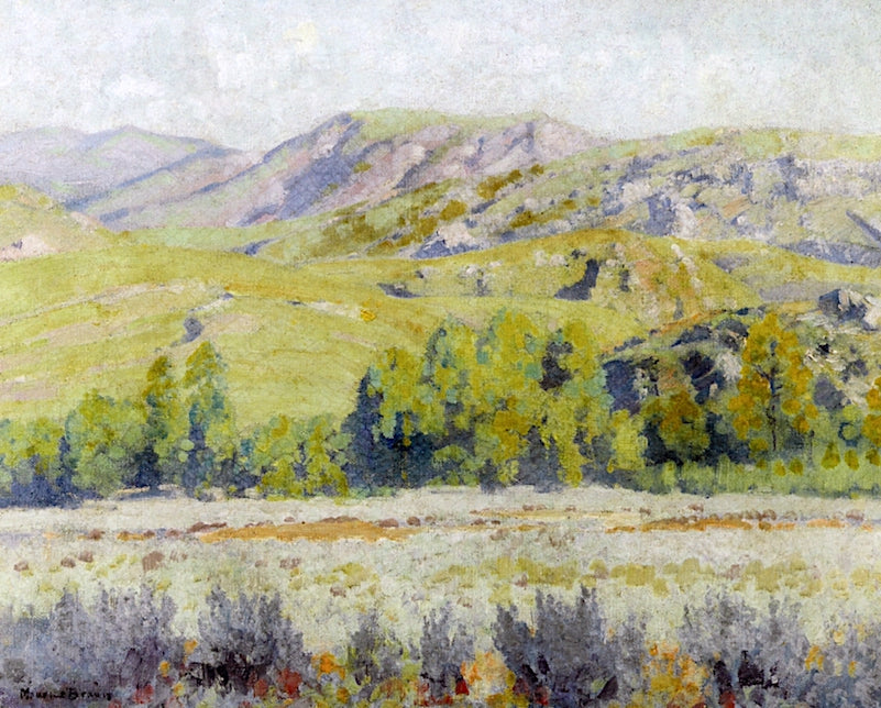 Landscape with Trees and Hills by Maurice Braun,16x12(A3) Poster
