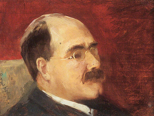 Rudyard Kipling, vintage artwork by Henry Strachey, 12x8" (A4) Poster