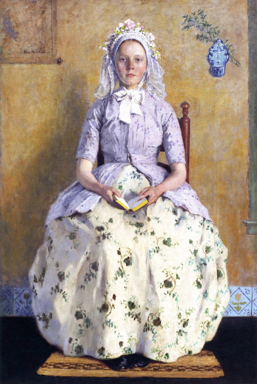 The Communicant, vintage artwork by Gari Melchers, 12x8" (A4) Poster