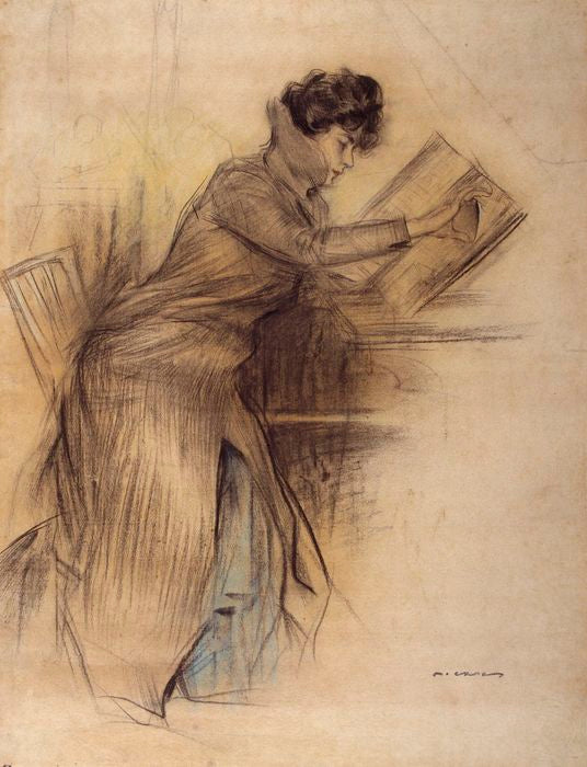 L'Avena. Original per a cartell by Ramon Casas y Carbo,A3(16x12")Poster