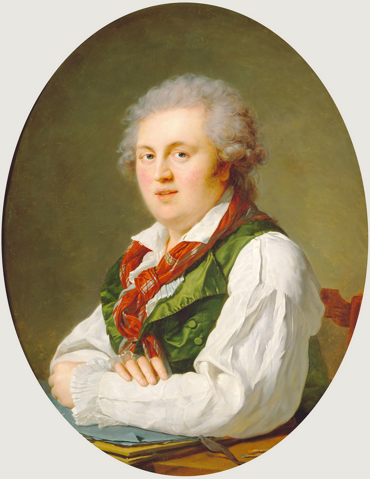 Portrait of Laurent-Nicolas de Joubert, vintage artwork by François-Xavier Fabre, 12x8" (A4) Poster