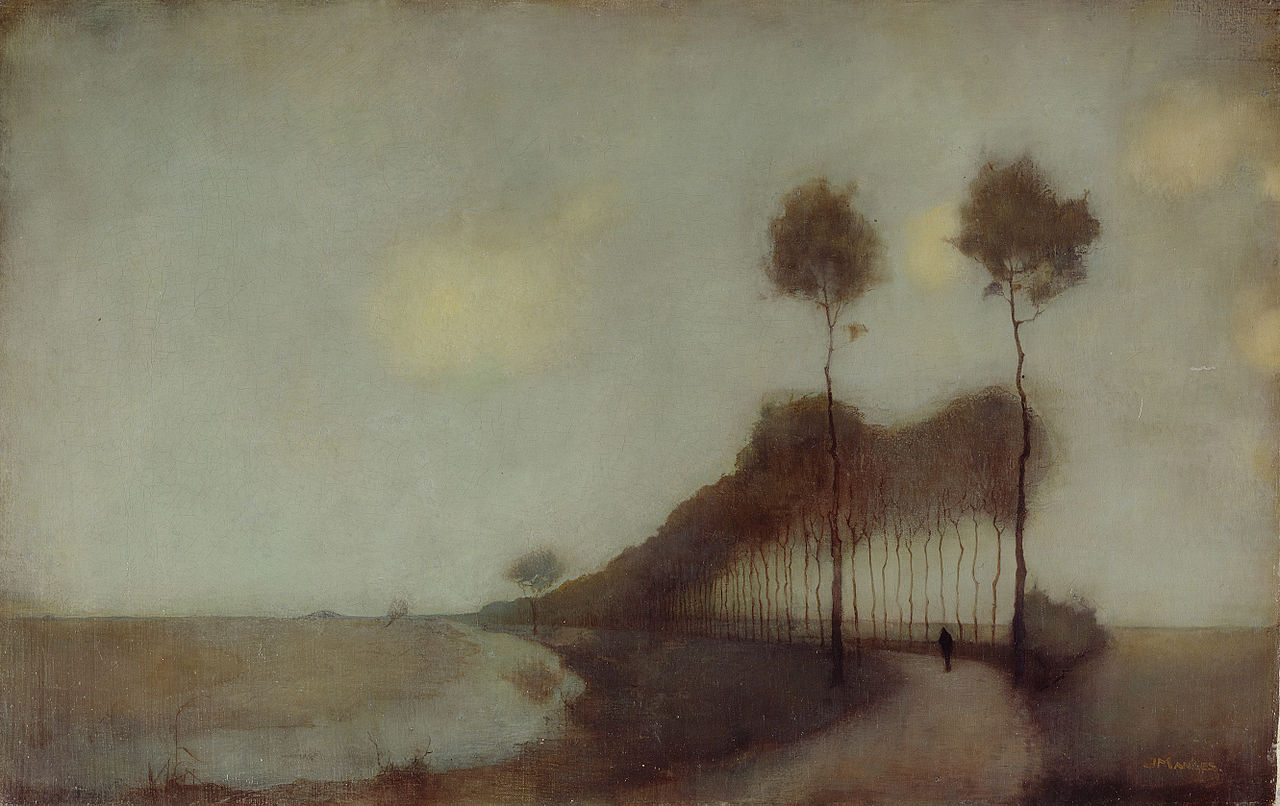 Woudsterweg bij Oranjewoud, vintage artwork by Jan Mankes, 12x8" (A4) Poster