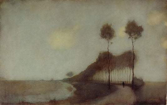 Woudsterweg bij Oranjewoud, vintage artwork by Jan Mankes, 12x8" (A4) Poster