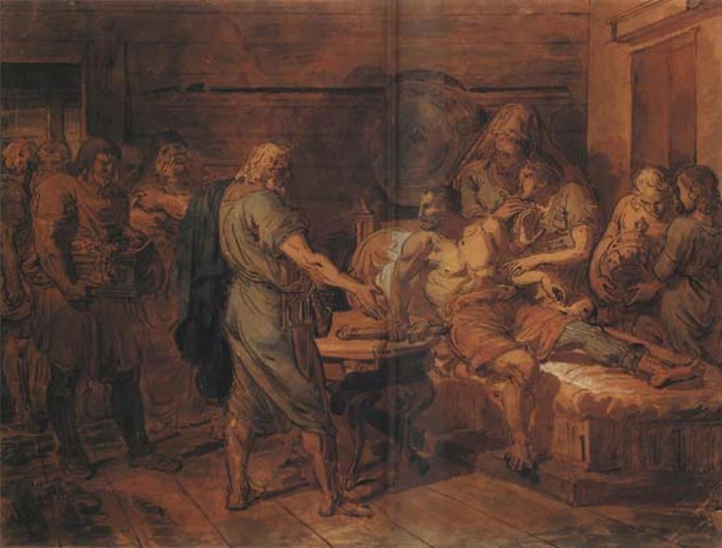 Kuzma Minin and Prince Pozharsky, vintage artwork by Gigory Ugryumov, 12x8" (A4) Poster