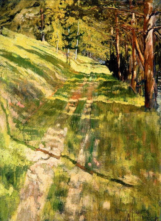 Path in the Woods, vintage artwork by Isaak Brodsky, 12x8" (A4) Poster