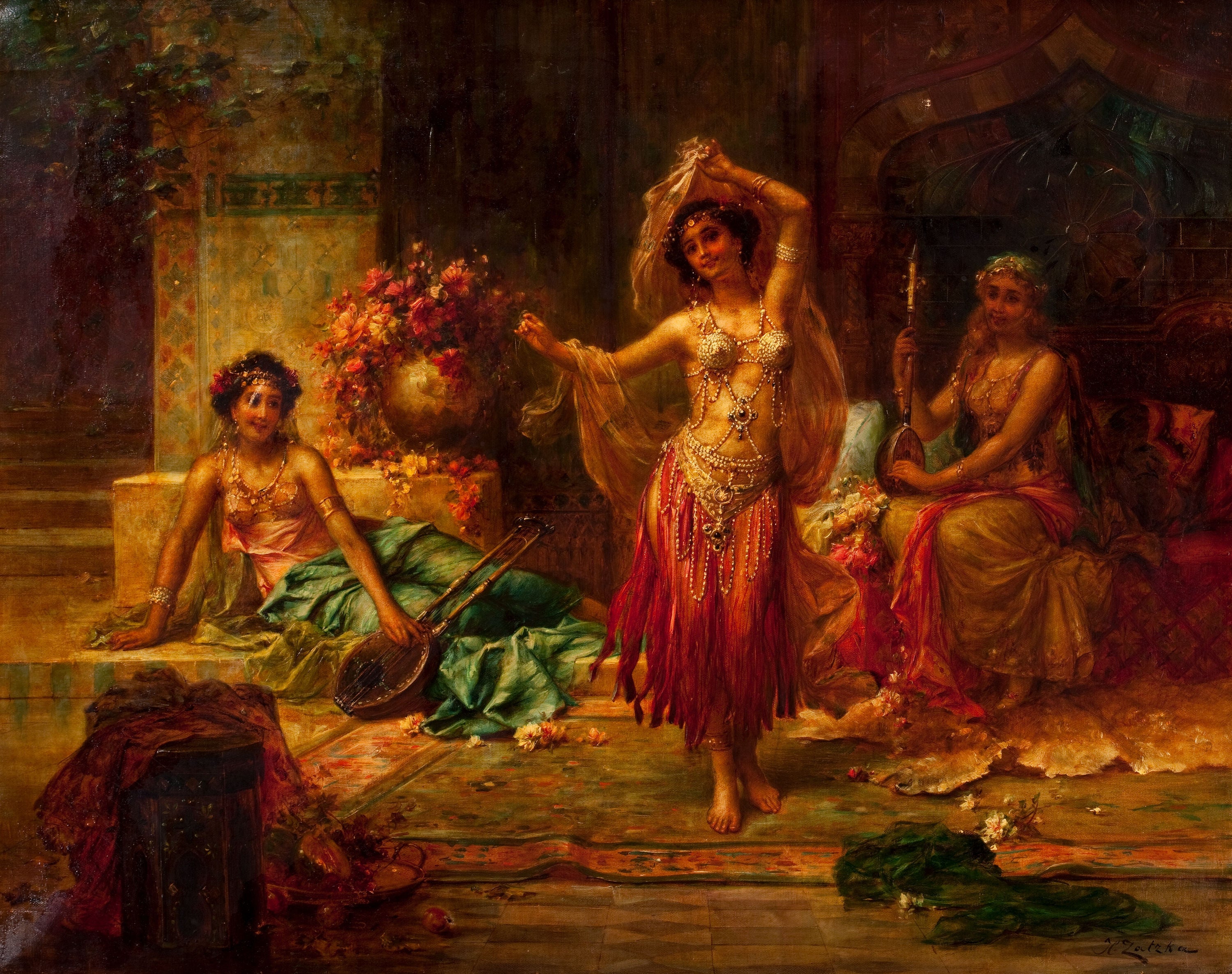Harem Entertainers by Hans Zatzka,A3(16x12")Poster