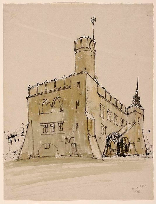 A Town Hall by Stanislaw Noakowski,A3(16x12")Poster