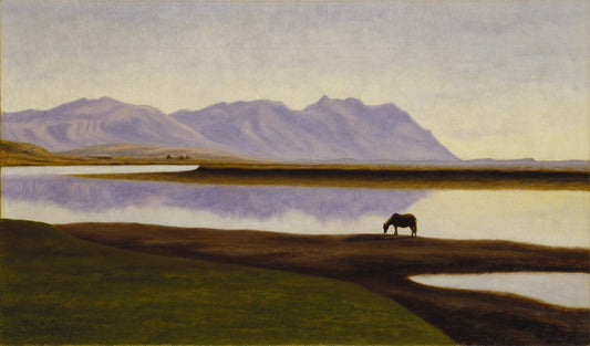 Hvita River, vintage artwork by Thorarin Benedikt Thorlaksson, 12x8" (A4) Poster