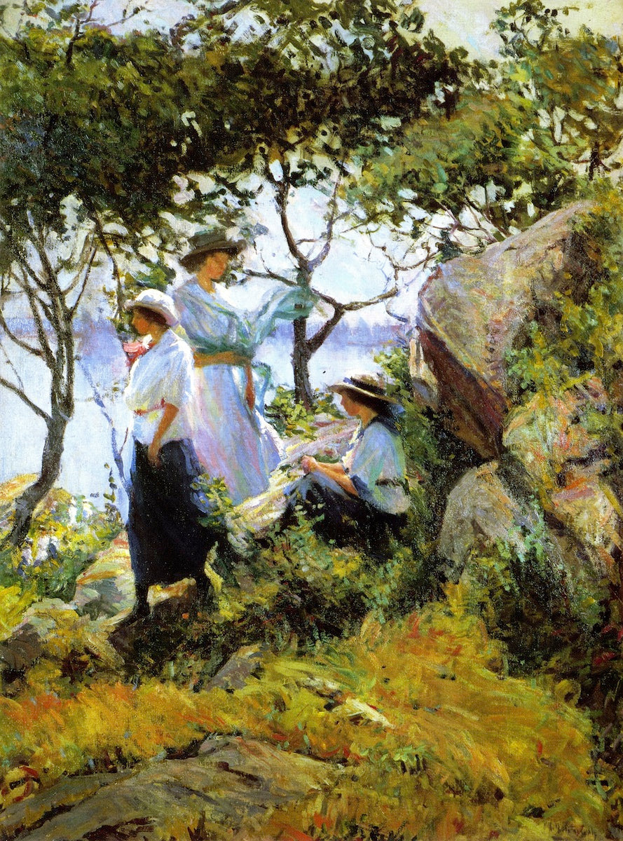 Summer Girls, vintage artwork by Mary Bradish Titcomb, 12x8" (A4) Poster