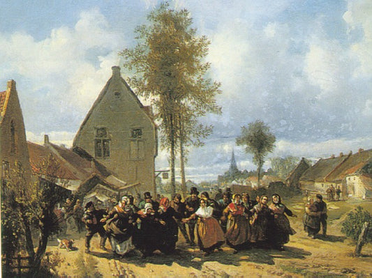 Women Racing, vintage artwork by Florent Nicolas Crabeels, 12x8" (A4) Poster