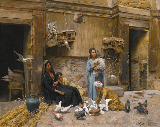 A Cairene Courtyard, vintage artwork by Rudolph Swoboda, A3 (16x12") Poster Print