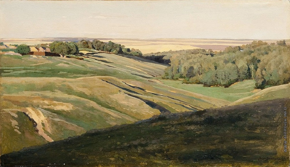 Ravines, vintage artwork by Iosif Krachkovsky, 12x8" (A4) Poster