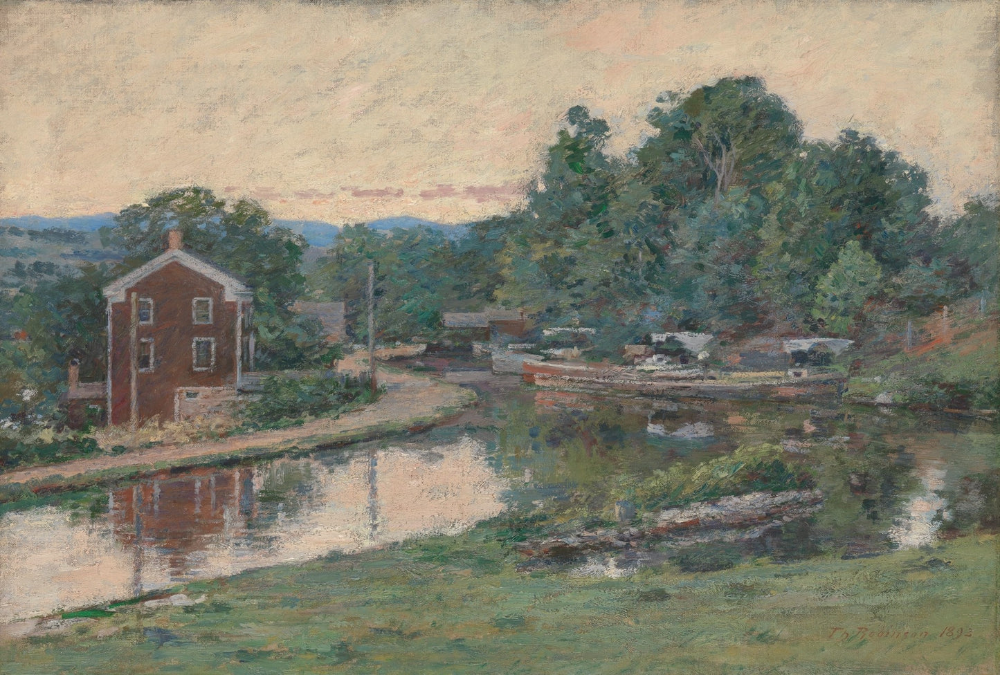 Evening at the Lock by Theodore Robinson,A3(16x12")Poster
