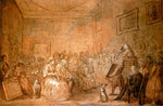 An Auction of Pictures (unfinished), vintage artwork by William Hogarth, 12x8" (A4) Poster