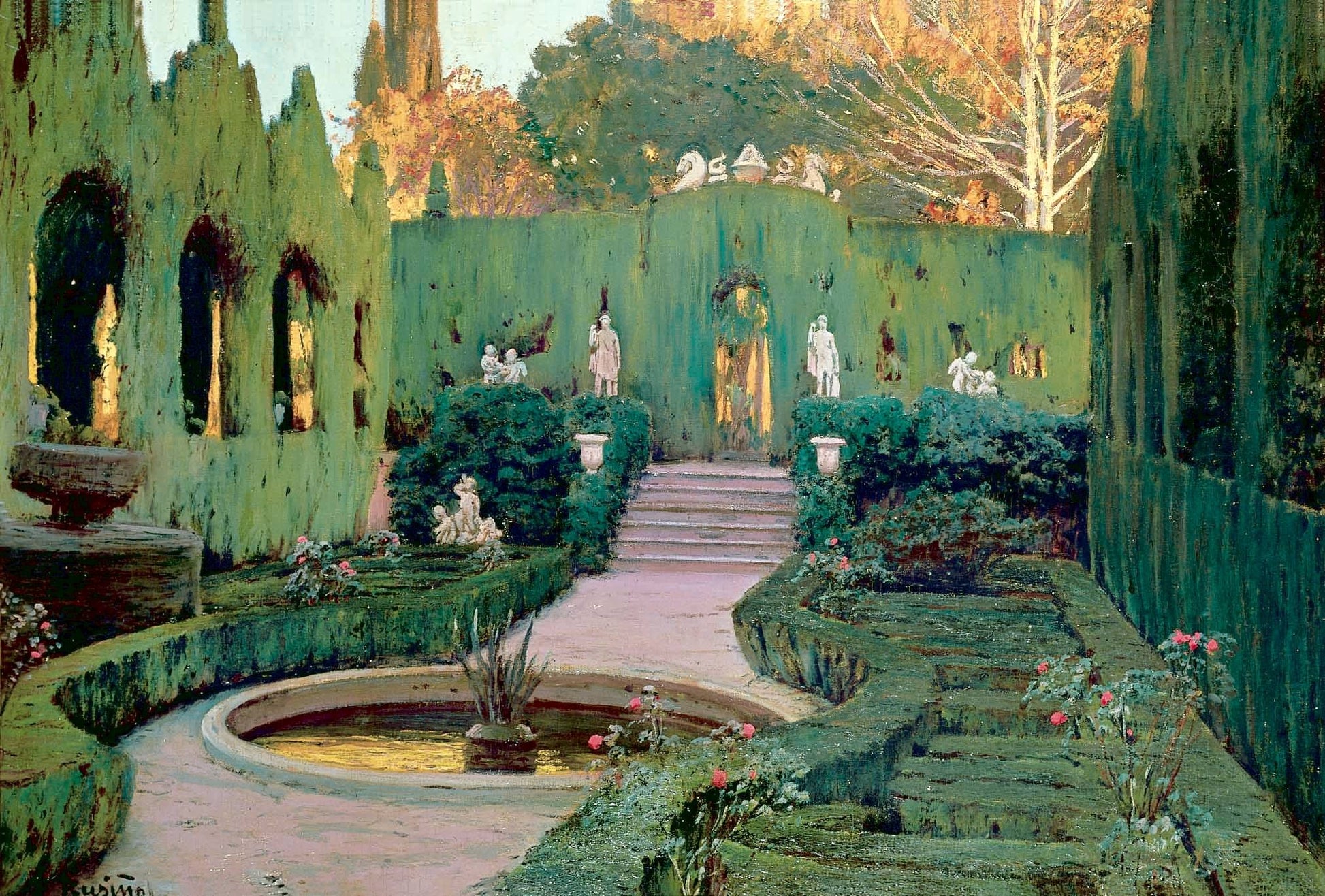Jardines Monforte, en Valencia by Santiago Rusinol Prats,A3(16x12")Poster