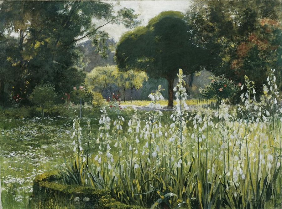 Summer Hyacinths, vintage artwork by Hugo Charlemont, 12x8" (A4) Poster