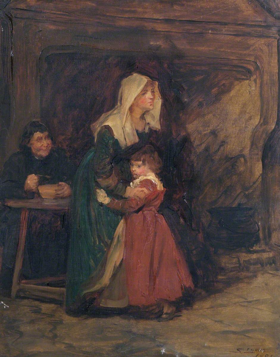 Study for Louis XI (2 of 2), vintage artwork by John Seymour Lucas, 12x8" (A4) Poster