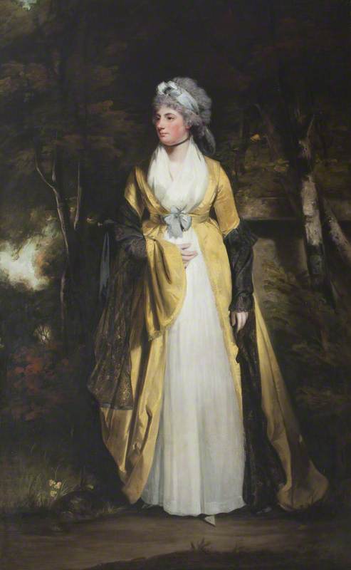 Lady Georgiana Fauquier, vintage artwork by John Hoppner, 12x8" (A4) Poster