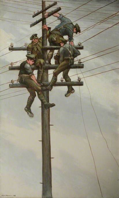 Nerves of the Army by Christopher Nevinson,16x12(A3) Poster