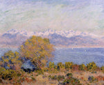 The Alps Seen from Cap d'Antibes, vintage artwork by Claude Monet, 12x8" (A4) Poster