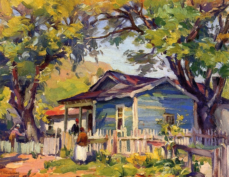 Native Home in Charleston, South Carolina, vintage artwork by Mabel May Woodward, 12x8" (A4) Poster