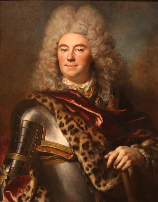 Portrait of Field Marshall Erik Sparre, vintage artwork by Nicolas de Largillière, 12x8" (A4) Poster