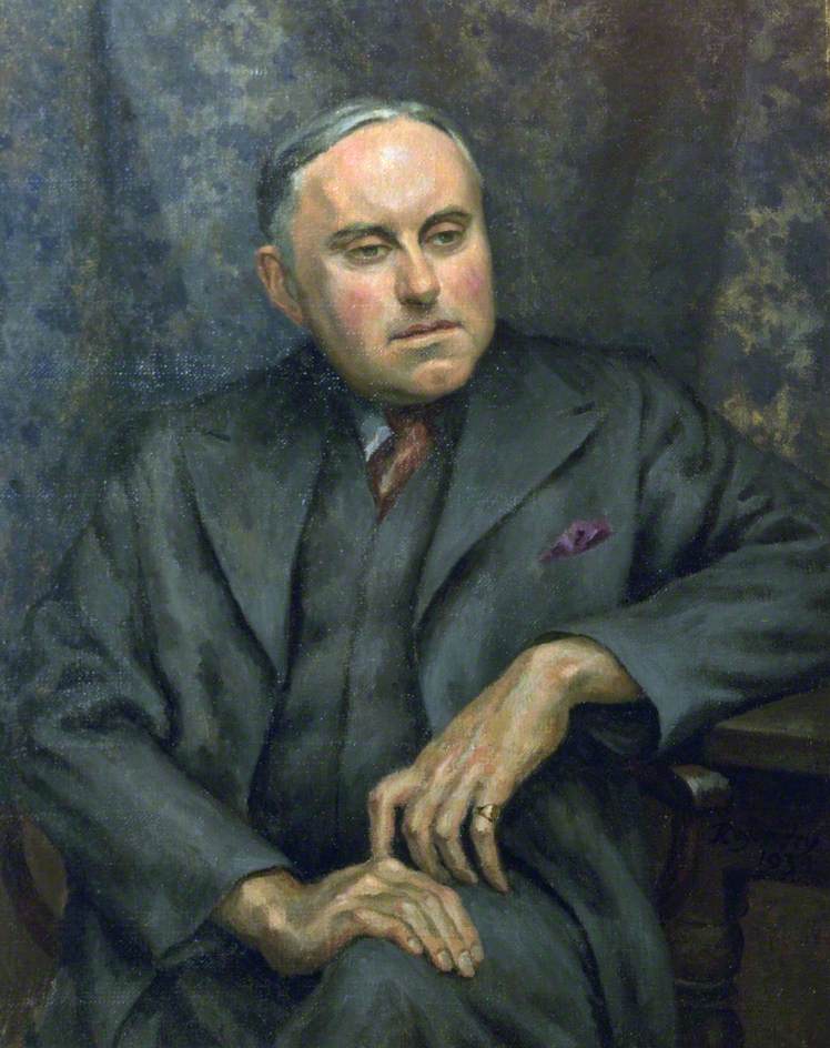 Geoffrey Whitworth (1883-1951), vintage artwork by Roger Eliot Fry, 12x8" (A4) Poster
