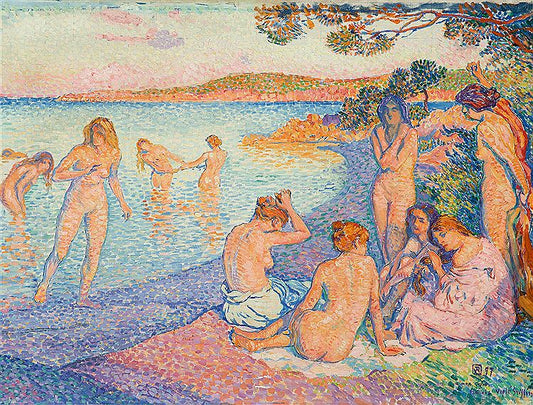 The Burning Hour, vintage artwork by Theo van Rysselberghe, 12x8" (A4) Poster